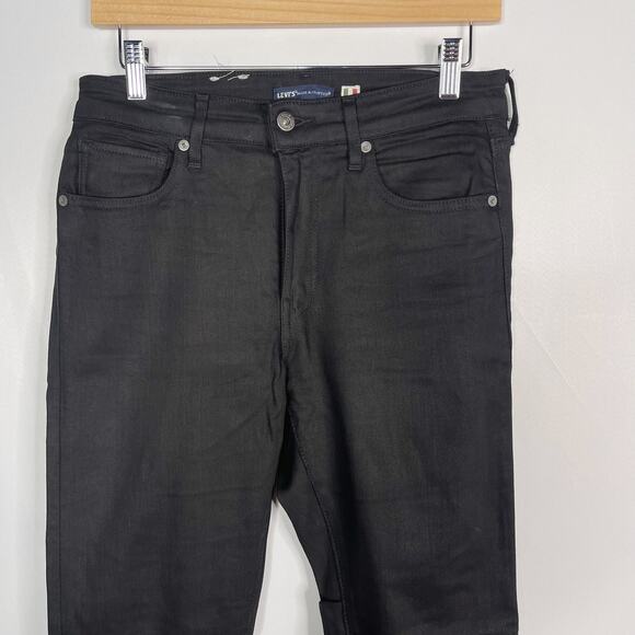 Levis Womens Size 27 x 30 Black 721 High Rise Skinny Jeans Cotton Stretch Denim - Picture 3 of 12